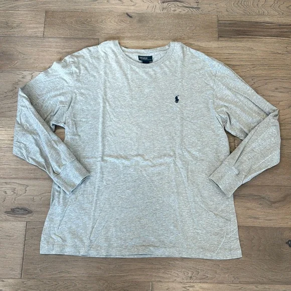 EUC Polo Ralph Lauren Mens Heathered Classic Fit T-Shirt Gray Large - Picture 2 of 9